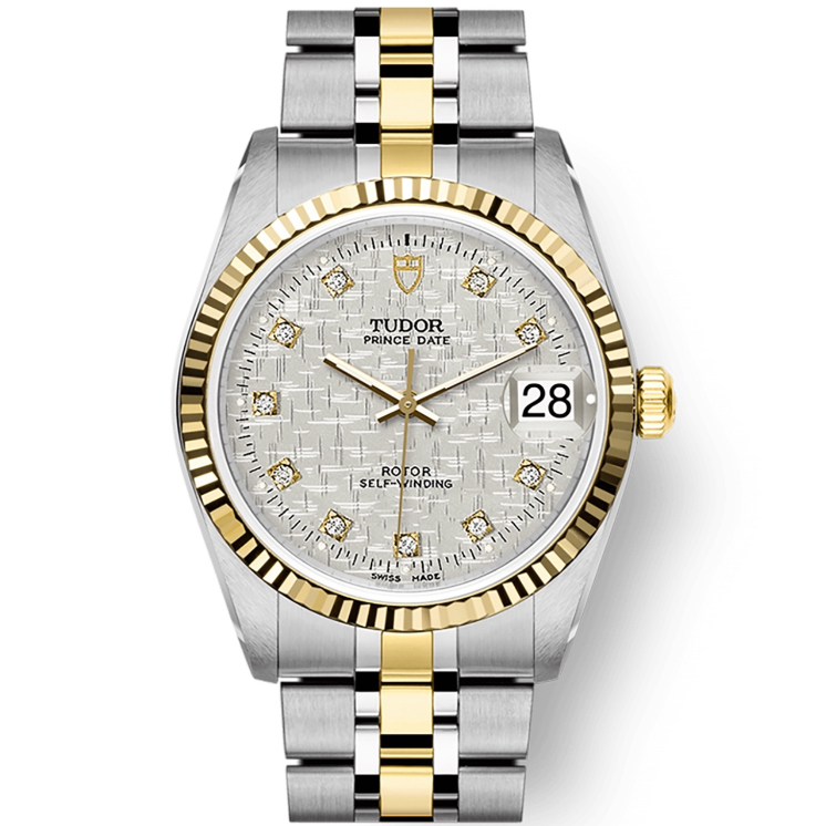 Watch ONLY Pre-owned M74033-0006 Tudor Prince Date Day Automatic Dial Diamond Men's Watch