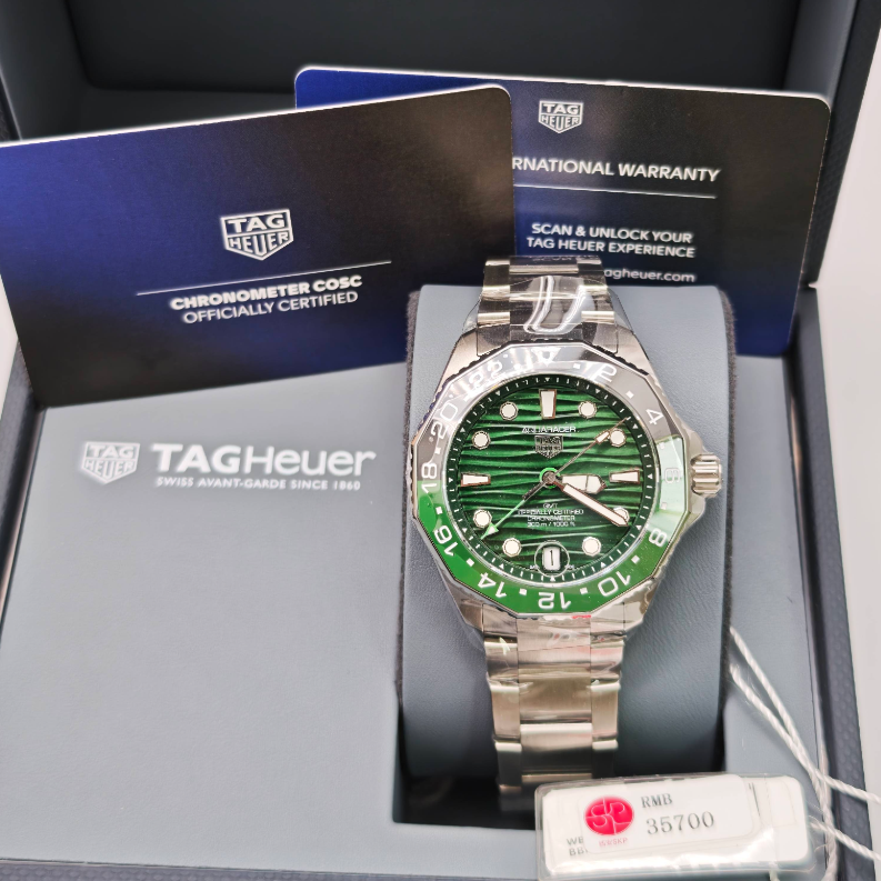 2025 New TAG Heuer - WBP5115.BA0013 Aquaracer Professional 300 GMT 42 Stainless Steel / Green