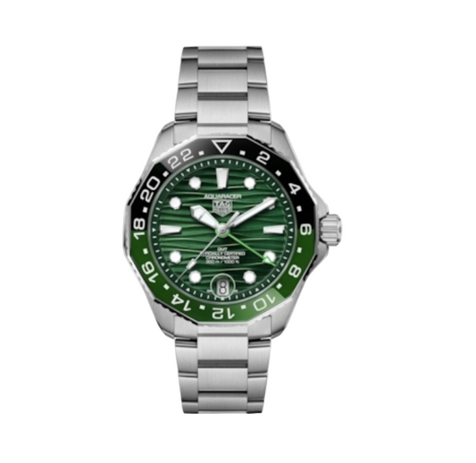 2025 New TAG Heuer - WBP5115.BA0013 Aquaracer Professional 300 GMT 42 Stainless Steel / Green