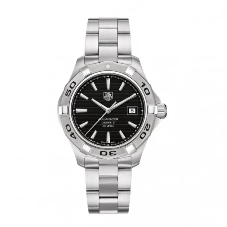 Watch Only Pre-owned TAG Heuer - WAP2010.BA0830 Aquaracer 300M Calibre 5 41 Stainless Steel / Black / Bracelet
