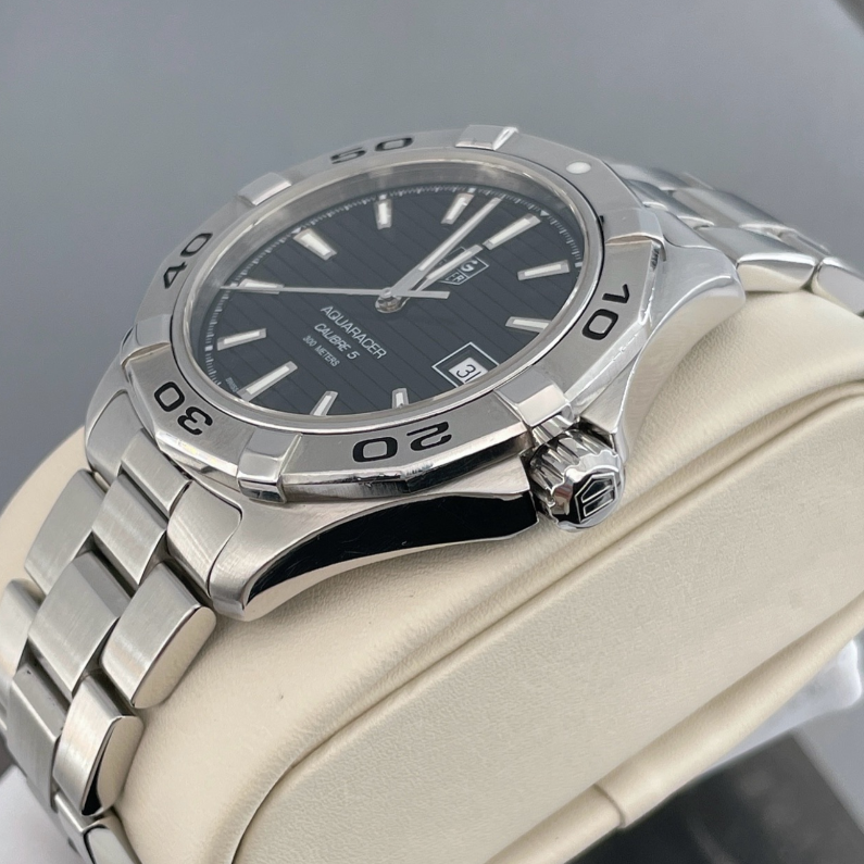 Watch Only Pre-owned TAG Heuer - WAP2010.BA0830 Aquaracer 300M Calibre 5 41 Stainless Steel / Black / Bracelet