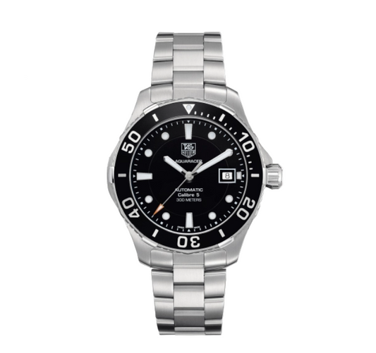 Watch Only Pre-owned TAG Heuer - WAN2110.BA0822 Aquaracer 300M Calibre 5 41 Stainless Steel / Black / Bracelet
