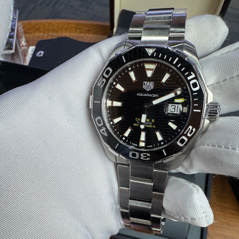 Unknow Like New TAG Heuer - WAY201A.BA0927 Aquaracer 300M Calibre 5 41 Stainless Steel / Black / Steel