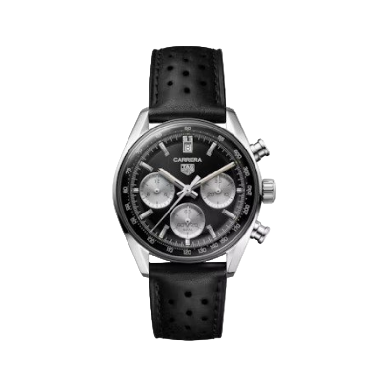 2025 New TAG Heuer - CBS2210.FC6534 Carrera Chronograph Glass Box Stainless Steel / Black