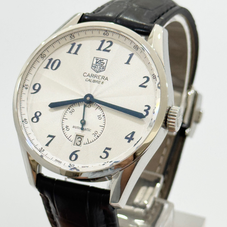 Watch Only TAG Heuer - WAS2111.FC6293 Carrera Calibre 6 39 Heritage Stainless Steel / Silver / Alligator