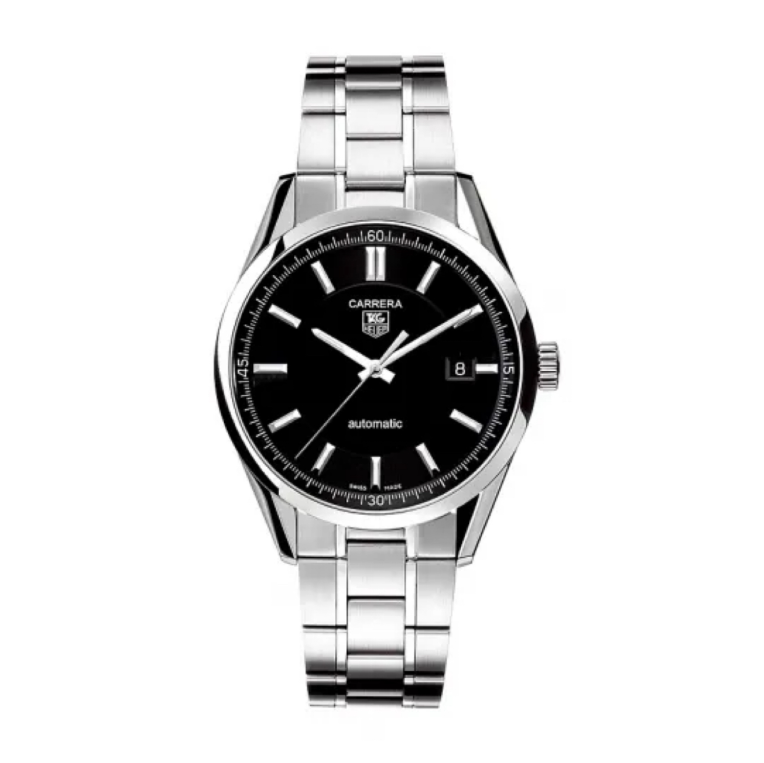 Watch Only TAG Heuer - WV211B.BA0787 Carrera Calibre 5 39 Stainless Steel / Black / Bracelet