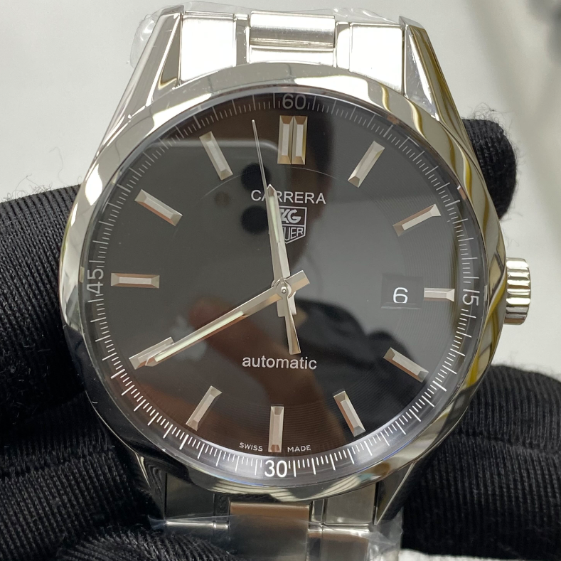 Watch Only TAG Heuer - WV211B.BA0787 Carrera Calibre 5 39 Stainless Steel / Black / Bracelet