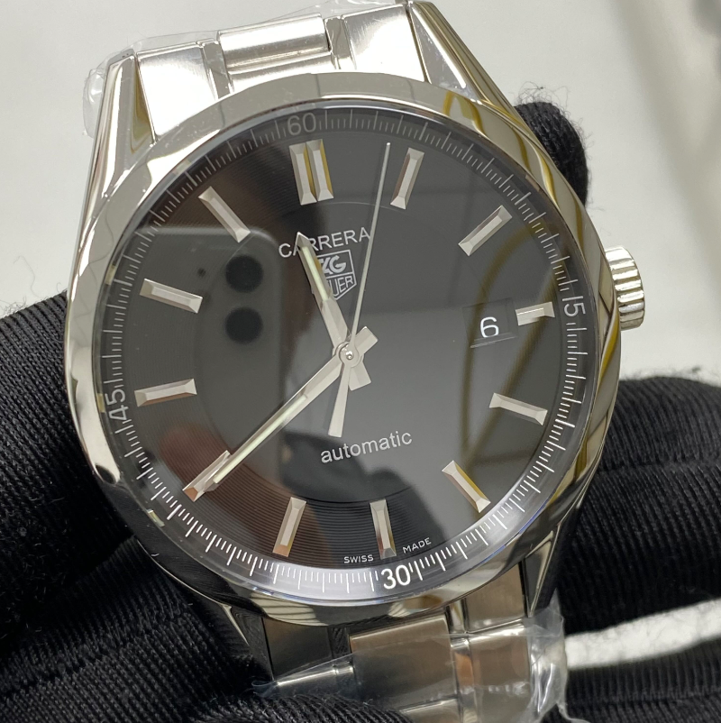 Watch Only TAG Heuer - WV211B.BA0787 Carrera Calibre 5 39 Stainless Steel / Black / Bracelet