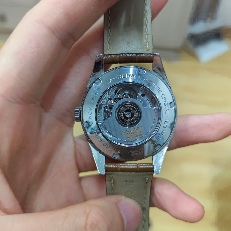 Watch ONLY Pre-owned TAG Heuer - WAS2112.FC6181 Carrera Calibre 6 39 Heritage Stainless Steel / Silver / Alligator