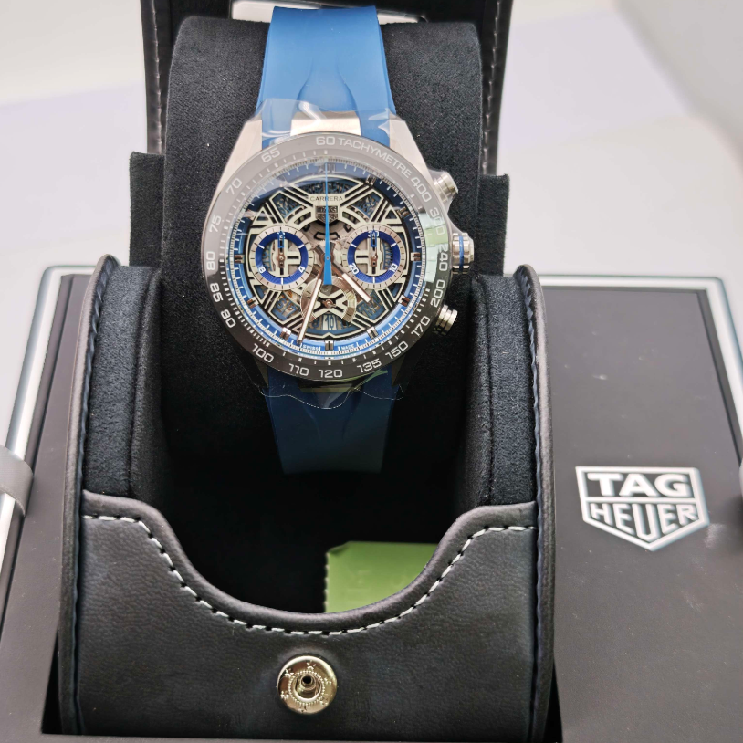 2025 New TAG Heuer - CBU2081.FT6274 Carrera Chronograph Extreme Sport Titanium - Ceramic / Blue / Rubber