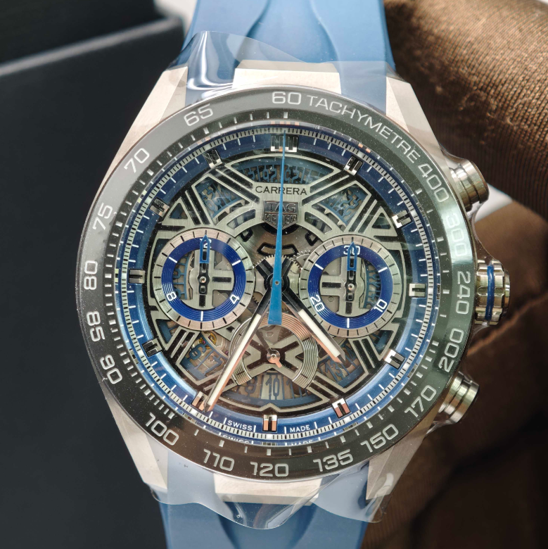 2025 New TAG Heuer - CBU2081.FT6274 Carrera Chronograph Extreme Sport Titanium - Ceramic / Blue / Rubber
