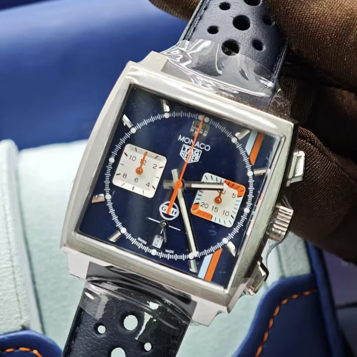 2025 New TAG Heuer - CBL2115.FC6494 Monaco Calibre Heuer 02 Stainless Steel / Gulf