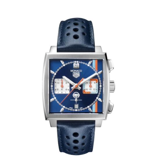 2025 New TAG Heuer - CBL2115.FC6494 Monaco Calibre Heuer 02 Stainless Steel / Gulf
