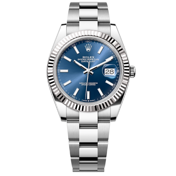 2025 Brand New Rolex - 126334-0001 Datejust 41 Stainless Steel Fluted / Oyster / Blue