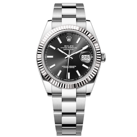 2025 Brand New Rolex - 126334-0017 Datejust 41 Stainless Steel Fluted / Oyster / Black
