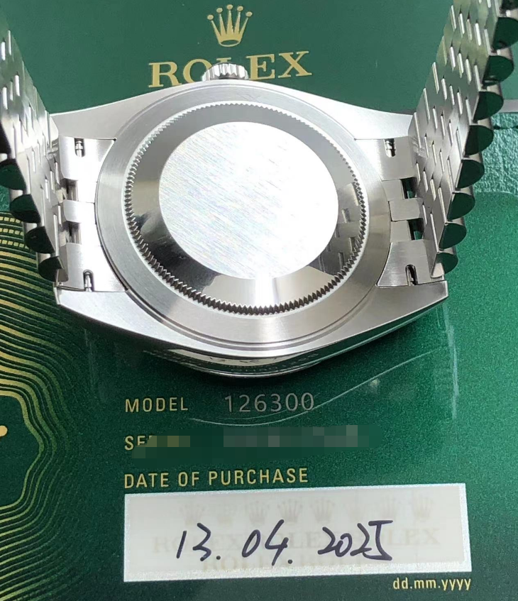 2025 Like New Rolex - 126300-0008 Datejust 41 Stainless Steel Smooth / Jubilee / Dark Rhodium