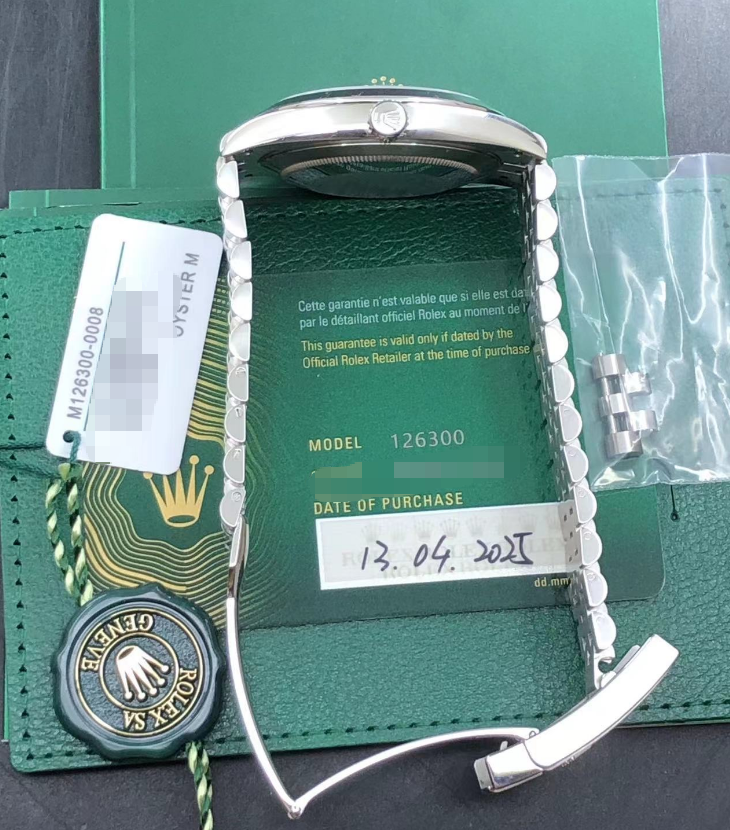 2025 Like New Rolex - 126300-0008 Datejust 41 Stainless Steel Smooth / Jubilee / Dark Rhodium