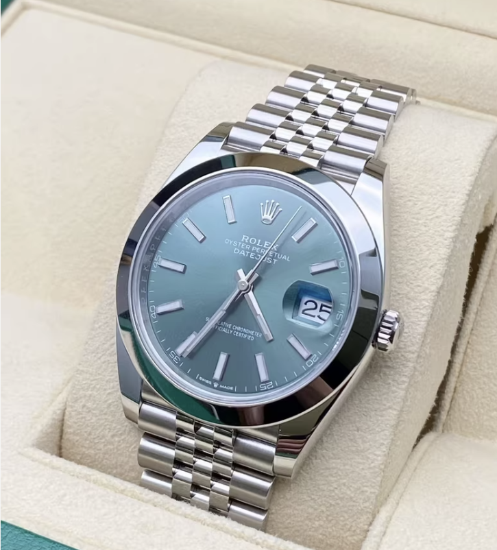 2025 Brand New Rolex - 126300-0020 Datejust 41 Stainless Steel Smooth / Jubilee / Green