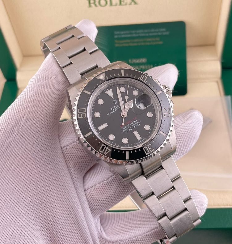2022 Pre-owned Single red Rolex - 126600-0001 Sea-Dweller Stainless Steel / Black