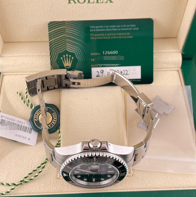 2022 Pre-owned Single red Rolex - 126600-0001 Sea-Dweller Stainless Steel / Black