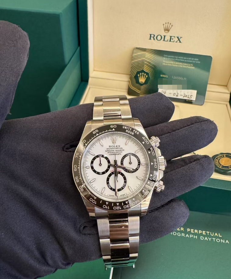 2025 Like New Rolex - 126500LN-0001 Cosmograph Daytona Stainless Steel - Cerachrom / White / Oyster