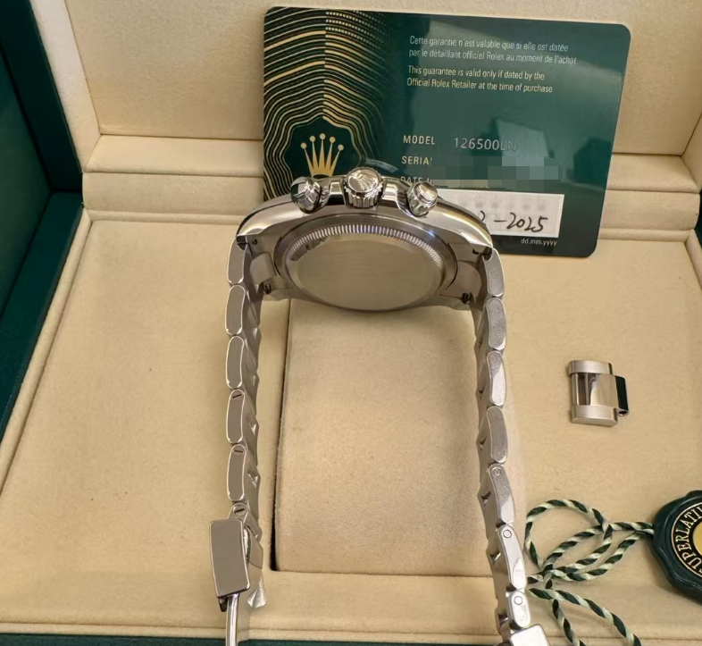 2025 Like New Rolex - 126500LN-0001 Cosmograph Daytona Stainless Steel - Cerachrom / White / Oyster