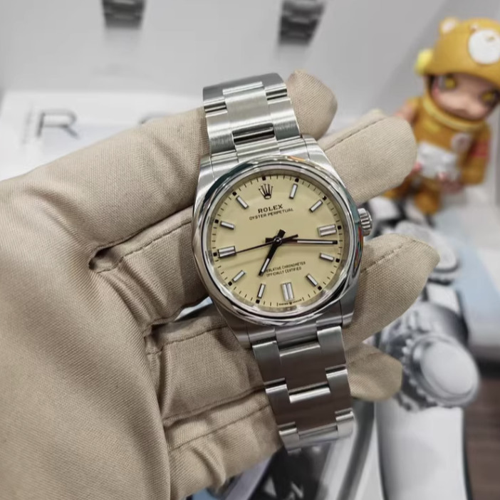 2025 Brand New Rolex - 126000-0012 Oyster Perpetual 36 Stainless Steel / Beige