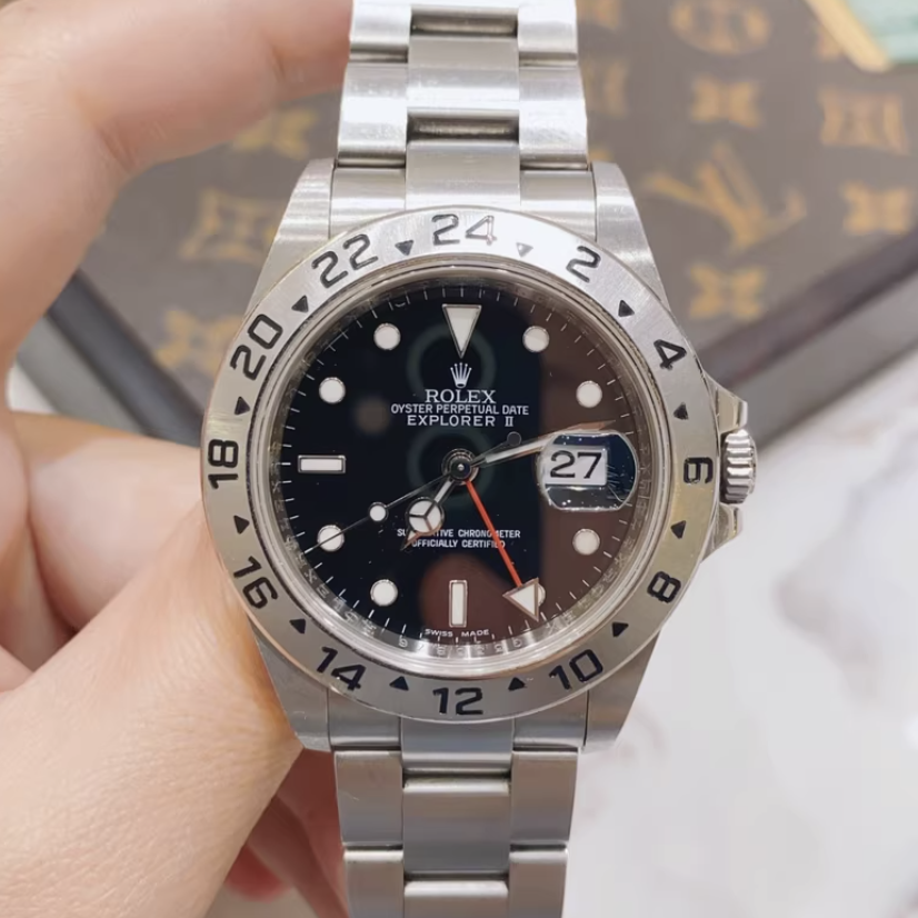 2011 Pre-owned Rolex - 16570 Explorer II Black Superluminova