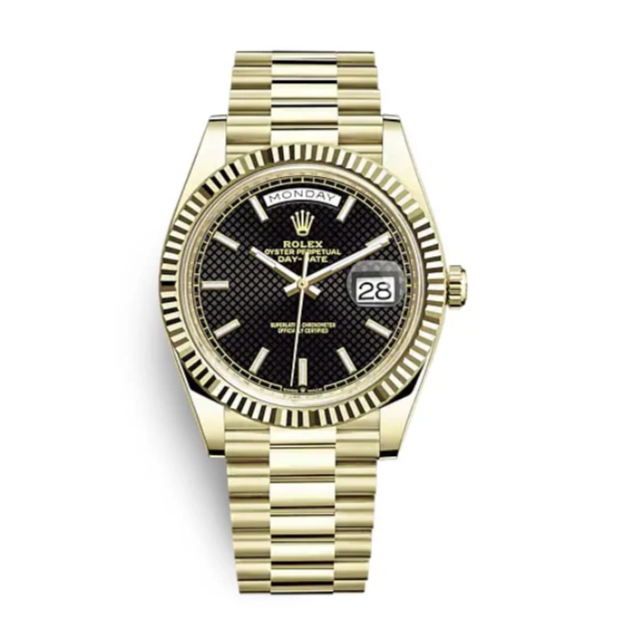 2021 Pre-owned Rolex - 228238-0007 Day-Date 40 Yellow Gold / Black