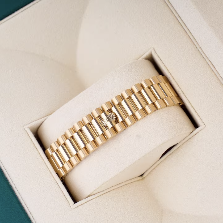 2025 Brand New Rolex - 228238-0054 Day-Date 40 Yellow Gold - Fluted / Paved