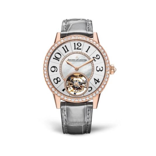 Watch ONLY  Pre-owned Jaeger-LeCoultre - Q3412410 Rendez-Vous Jewelery Tourbillon Pink Gold / MOP / Alligator