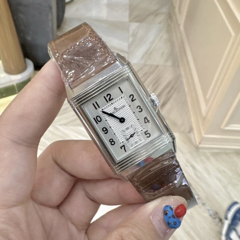 2025 Brand New Jaeger-LeCoultre - 2458422 Reverso Classic Medium Duoface Small Seconds Stainless Steel / Silver / Fagliano