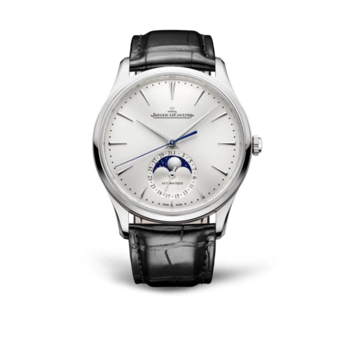2025 New Jaeger-LeCoultre - 1368430 Master Ultra Thin Moon Stainless Steel / Silver / Alligator