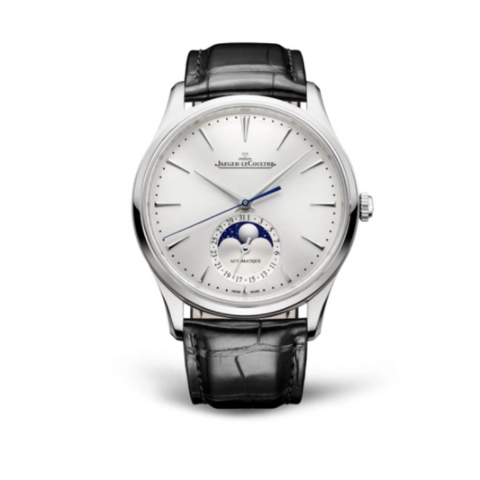 2025 New Jaeger-LeCoultre - 1368430 Master Ultra Thin Moon Stainless Steel / Silver / Alligator